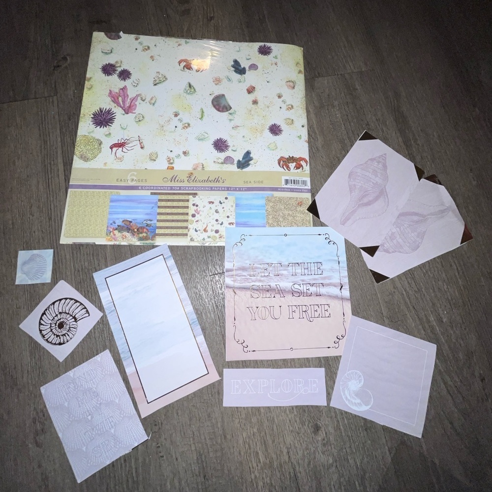 Beach / ocean scrapbooking supplies
